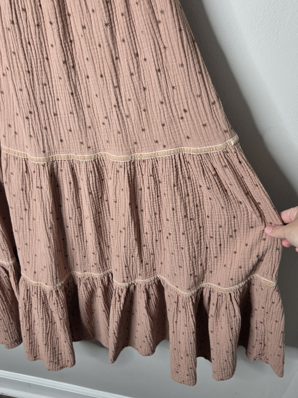 Rylee + Cru Dusty Rose 100% Cotton Maxi Dress - Picture 5 of 9